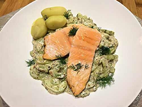 Saumon au concombre et à l’aneth