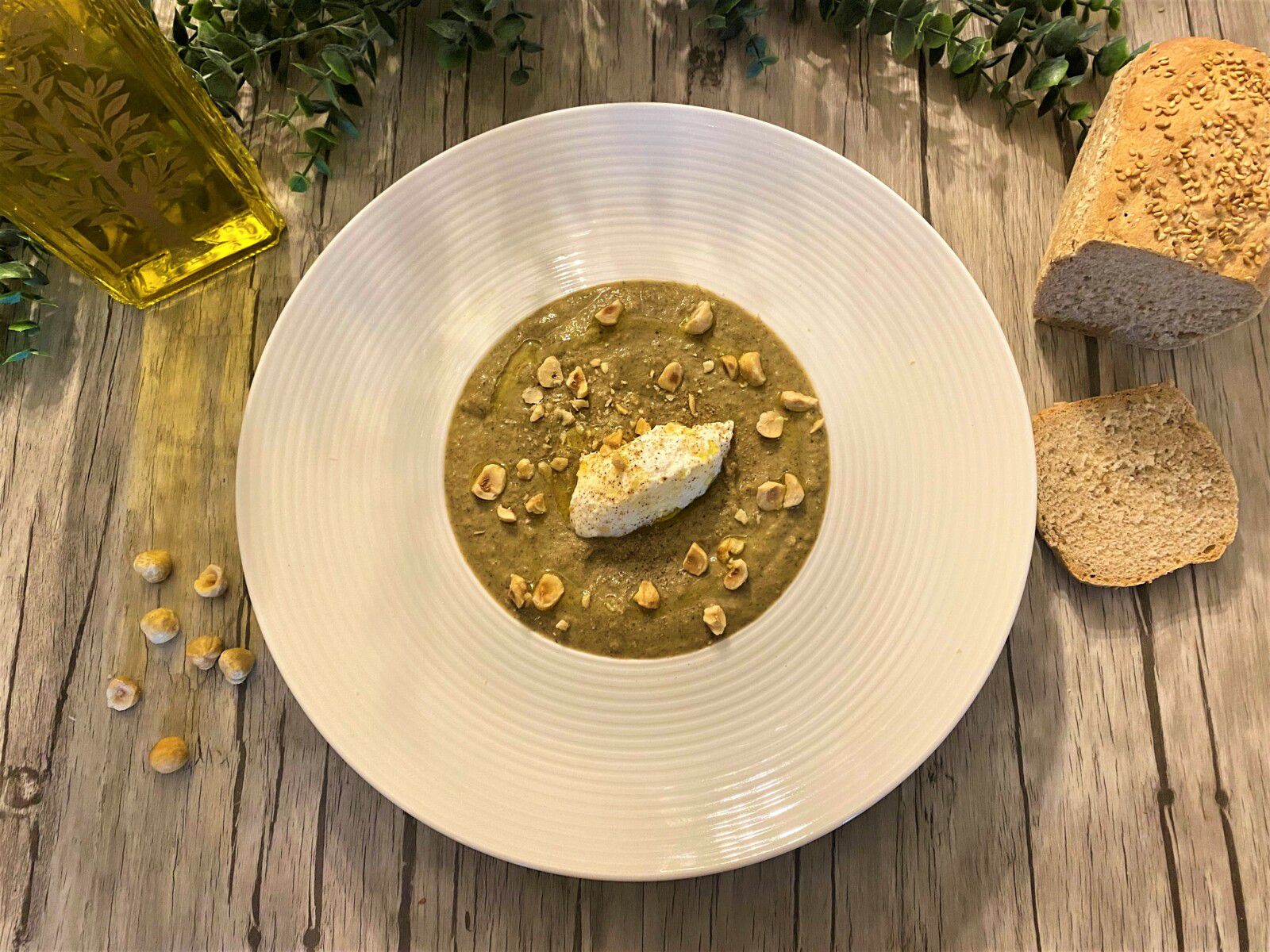 Velouté de brocoli rôti à la ricotta