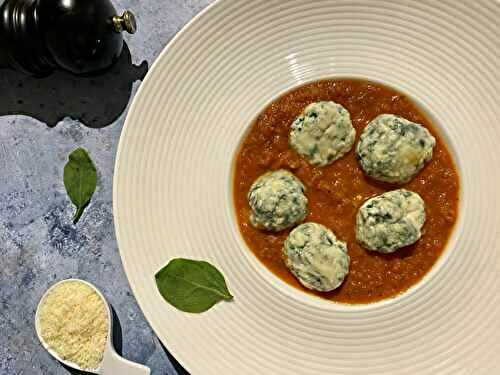 Gnudi à la ricotta et aux épinards