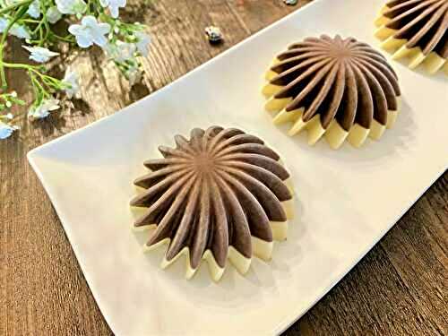 Panna cotta au chocolat noir et chocolat blanc