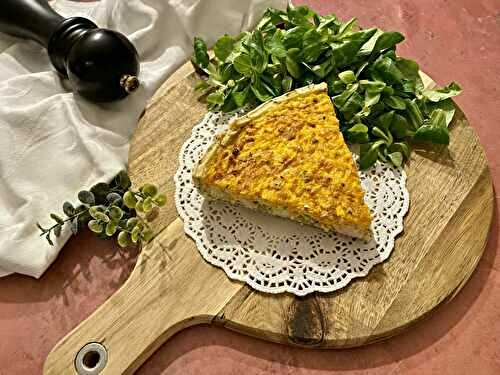 Tarte au poulet, carotte et estragon