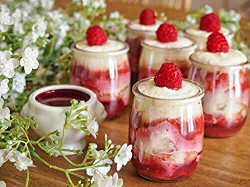 Verrines à la ricotta et aux framboises