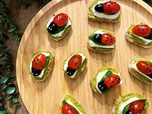 Coccinelle façon tomate mozzarella