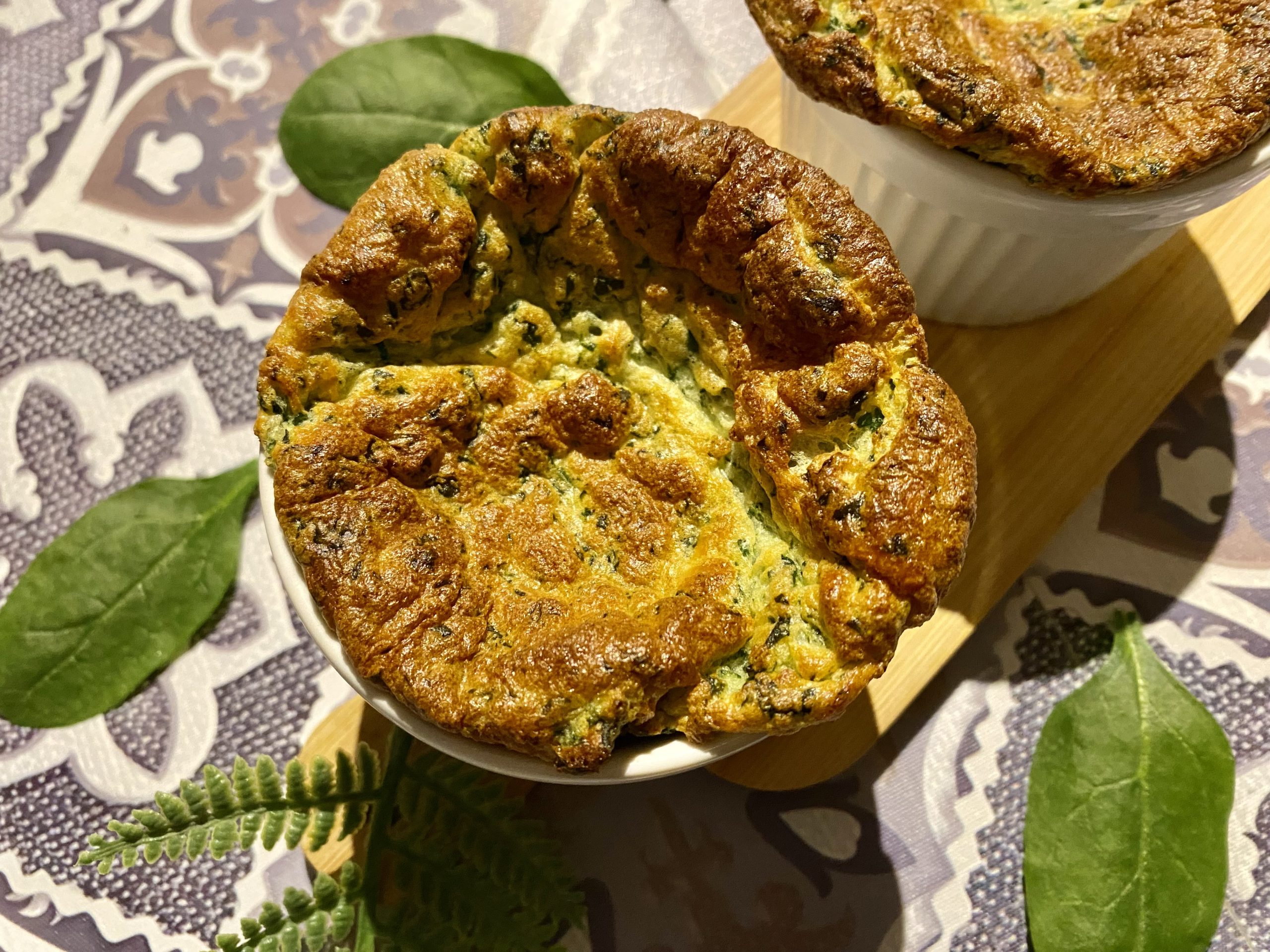 Soufflé aux épinards et au comté