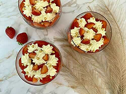Verrine fraises et crème mascarpone citronnée