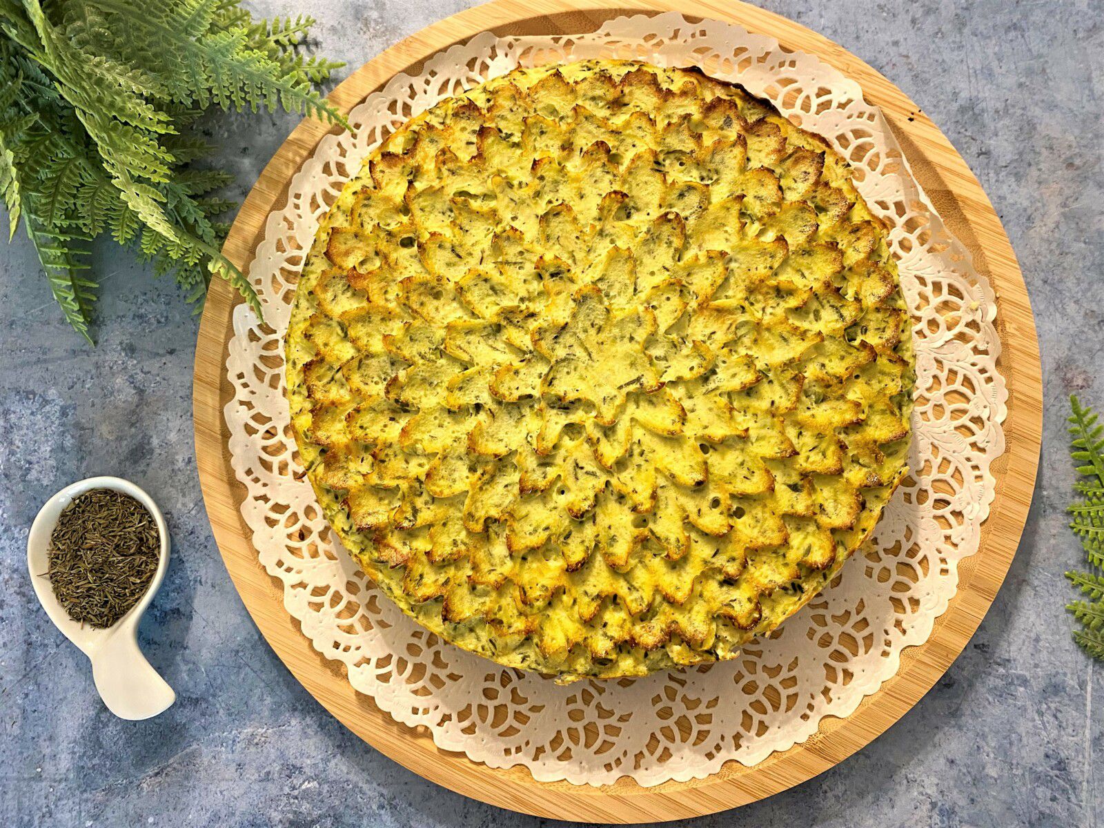 Flan de courgettes au thym
