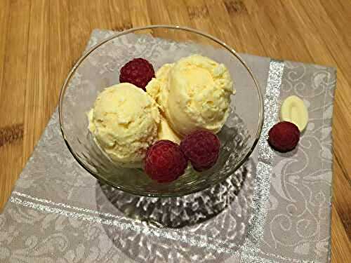 Glace au chocolat blanc maison