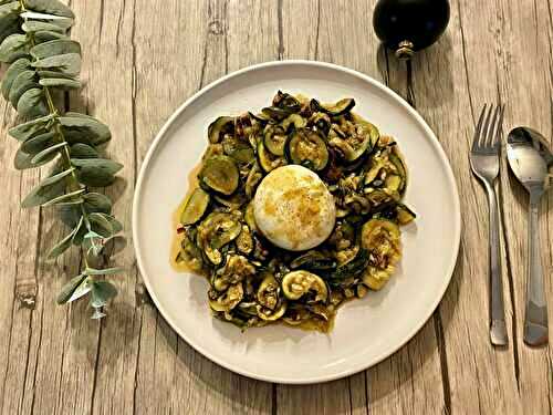 Salade de courgettes grillées et burrata