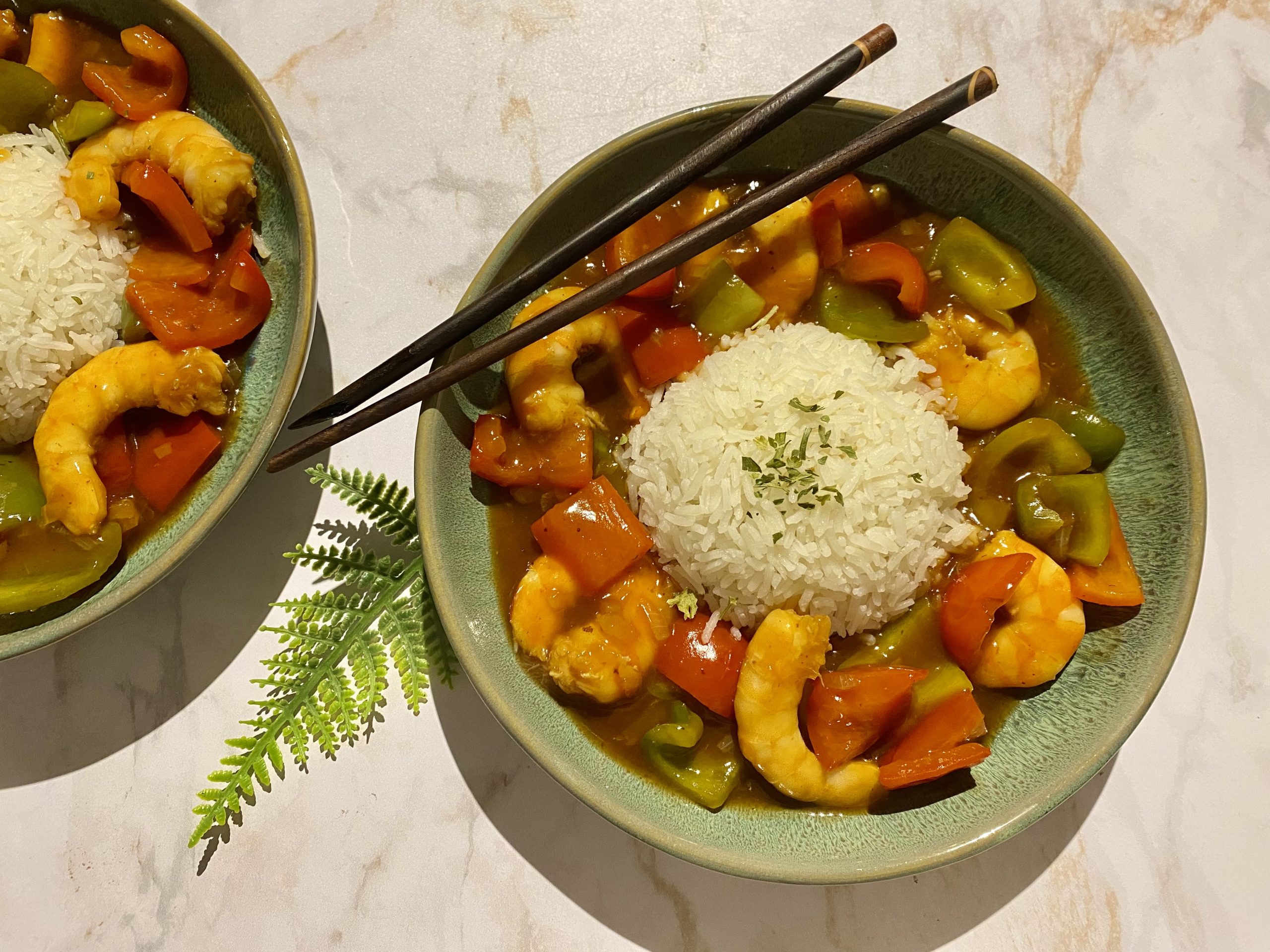 Crevettes sauce aigre douce