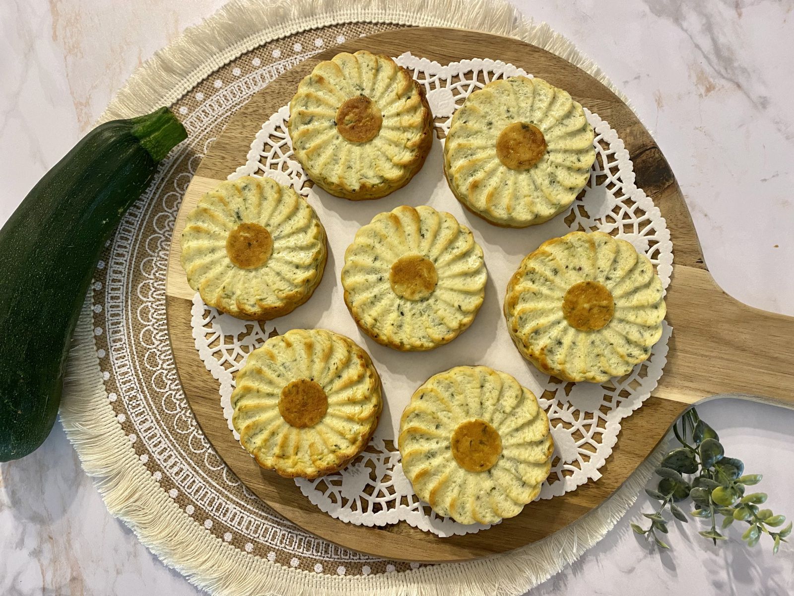 Flans de courgettes au fromage frais