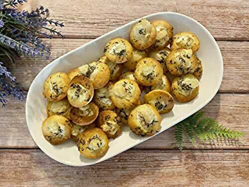 Financiers salés au chèvre, miel et thym