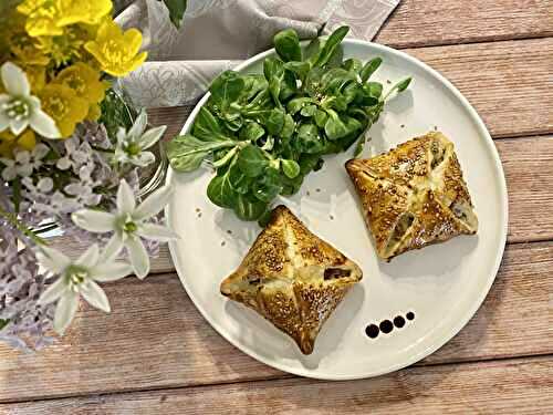 Panier feuilleté au bacon, oignon et chèvre