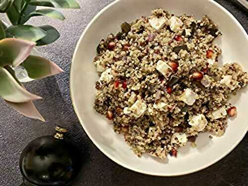 Salade de quinoa aux aubergines et à la feta