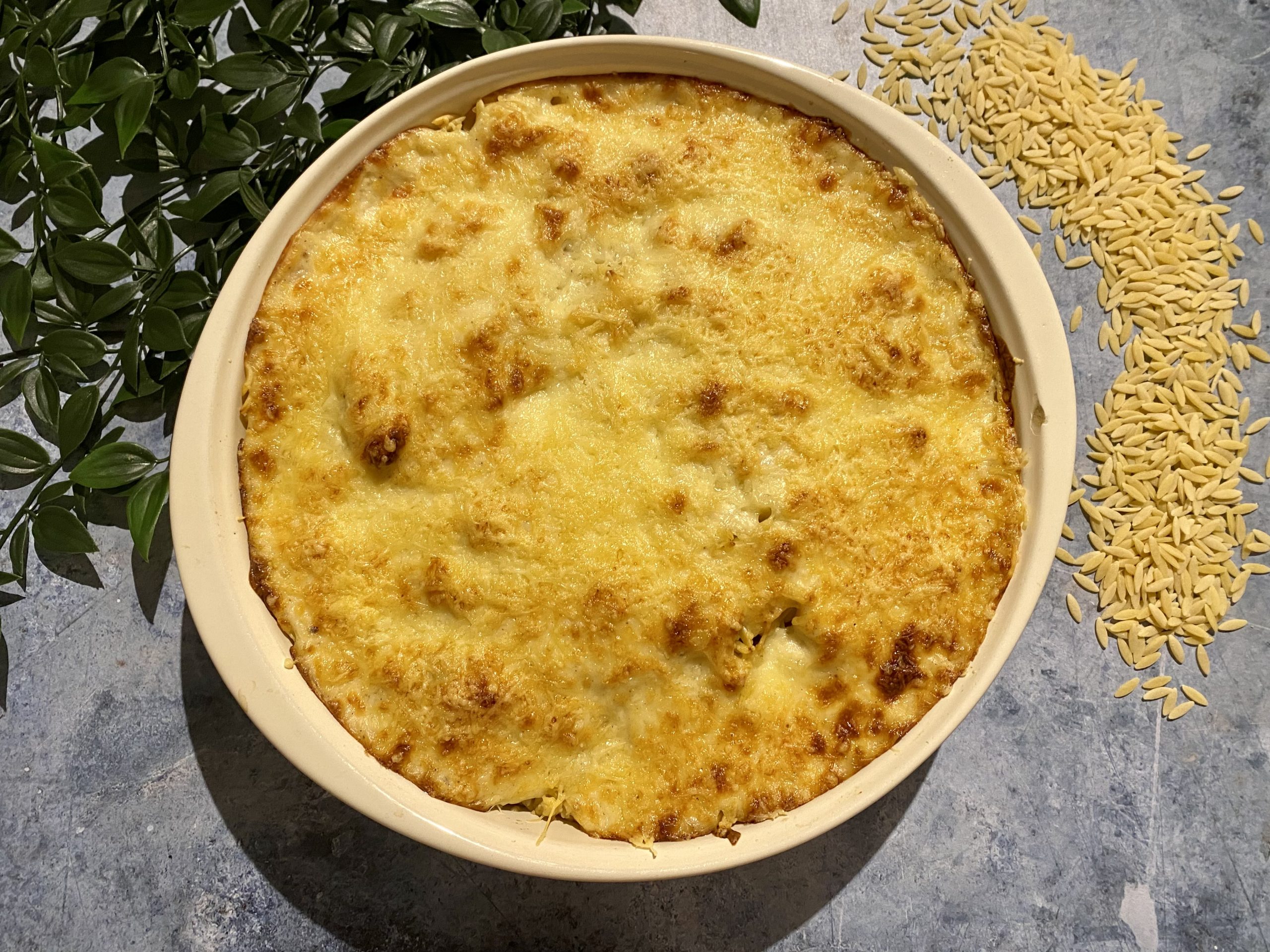 Gratin de brocoli et orzo