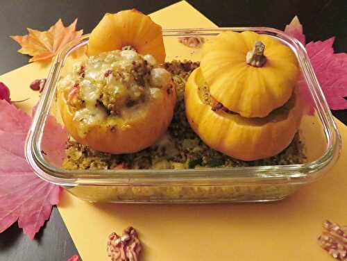 Courges Jack Be Little farcies au quinoa et aux légumes