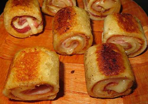 Mini roulé au jambon et au fromage