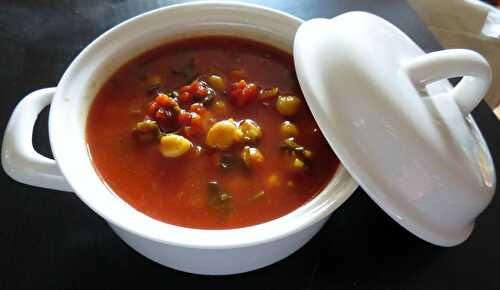 Soupe marocaine aux pois chiches