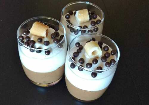 Verrine en mousse duo choco-poire