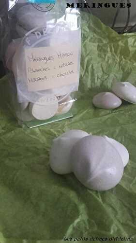 Meringues natures et chocolat