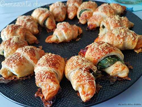 Minis croissants chèvre bacon & épinards