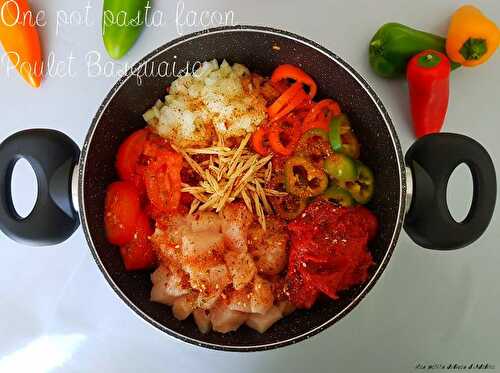 One pot pasta façon poulet basquaise