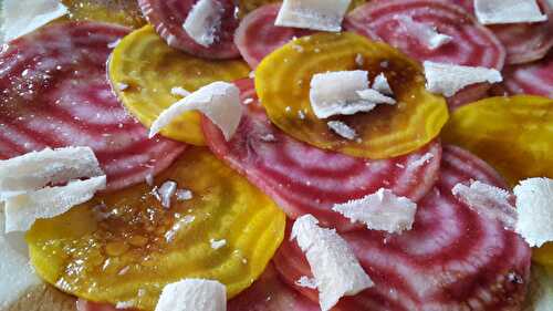 Carpaccio multicolore de betteraves pour en prendre plein les yeux