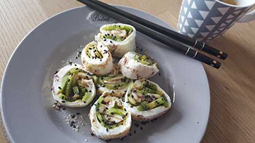 Makis sucrés au kiwi, à la banane et à la cannelle