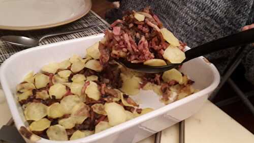 Un gratin pomme de terre-champignon qui donne la patate