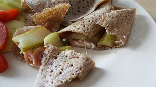 Un repas vite fait avec des galettes de blé noir