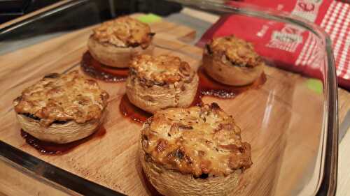 Une farce façon Boursin pour des champignons au four