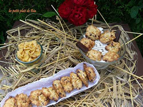 Biscuits aux corn flakes et pépites de chocolat