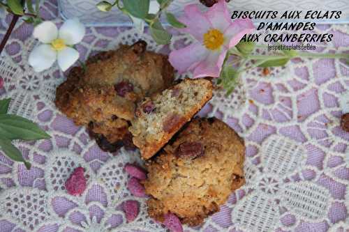 Biscuits aux éclats d'amandes aux cranberries