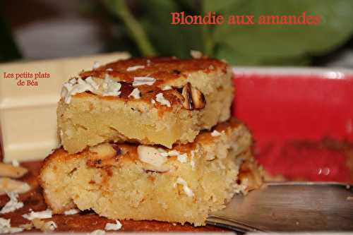 Blondie aux amandes - Les petits plats de Béa