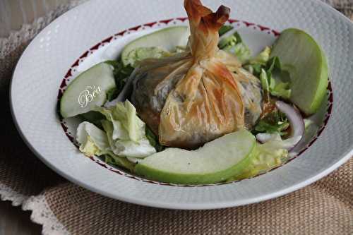 Boudin blanc et noir en aumonière