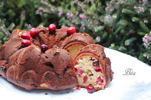 Bundt cake aux cranberries