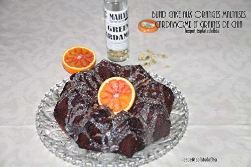 Bundt cake aux oranges maltaises, cardamome et graines de chia