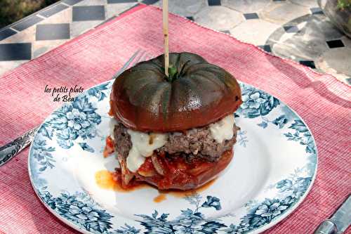 Burger de tomate au gorgonzola