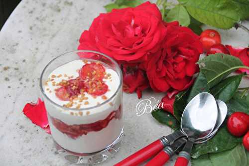 Camy crème mascarpone et cerises à  la rose