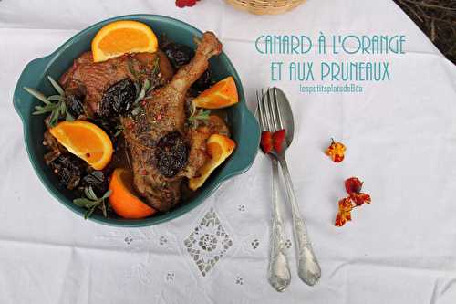 Canard à l'orange et aux pruneaux