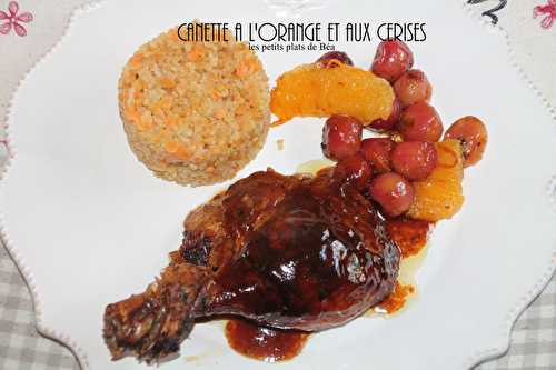 Canette à l'orange et aux cerises