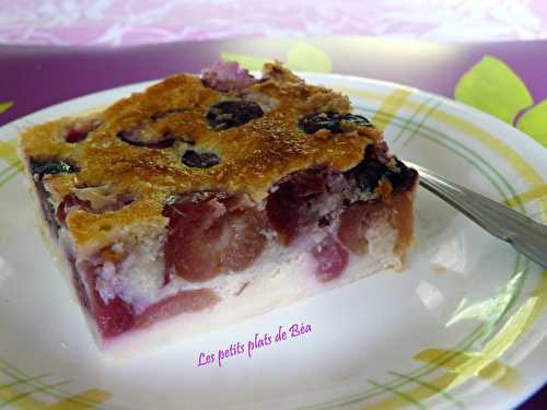 Clafoutis amandes noix de coco cerises