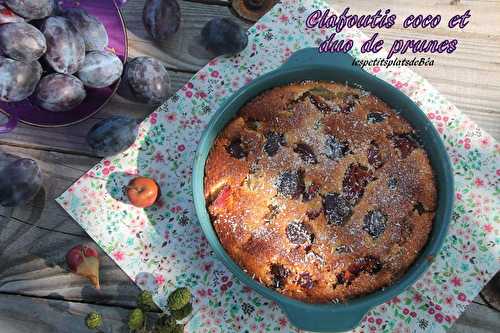 Clafoutis coco et duo de prunes