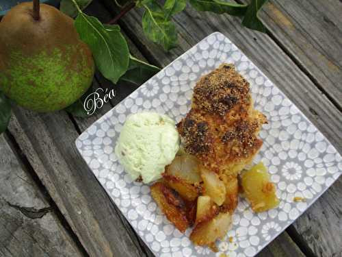 Cobbler aux poires et caramel beurre salé