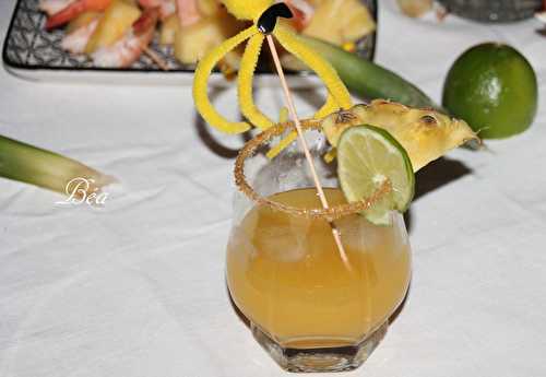 Cocktail aphrodisiaque gingembre, ananas et rhum