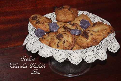 Cookies chocolat violette