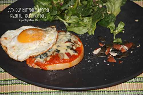 Courge butternut façon pizza au fromage bleu