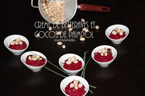 Crème de betteraves rouges et cocos de paimpol