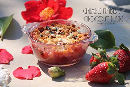 Crumble fraises et chocolat blanc