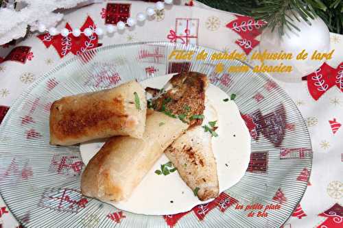 Filet de sandre, infusion de lard et nem alsacien - Marché de Noël de Strasbourg