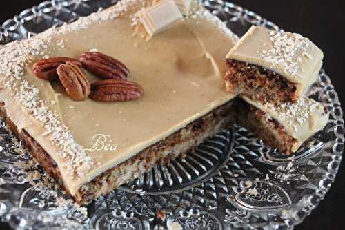 Gâteau aux noix de pécan et choco-café